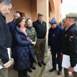 Robles, durante su visita a las instalaciones militares de Monte la Reina