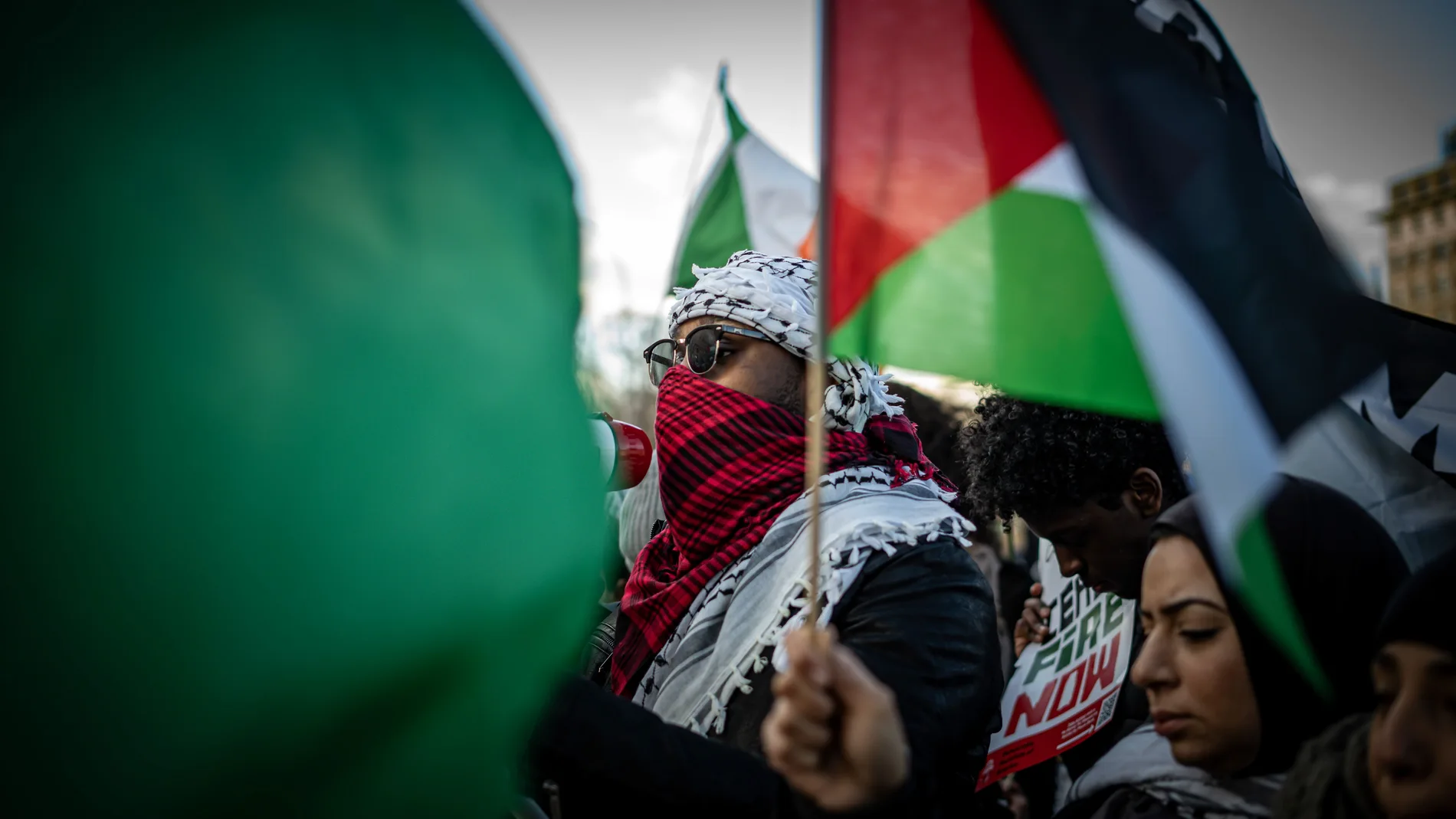 Manifestación en favor del pueblo palestino