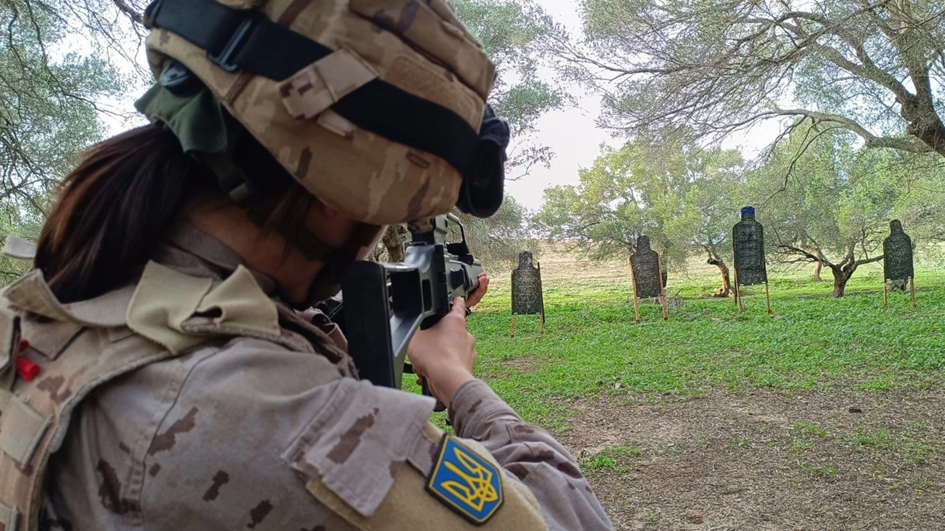 Una imagen del entrenamiento de los militares ucranianos