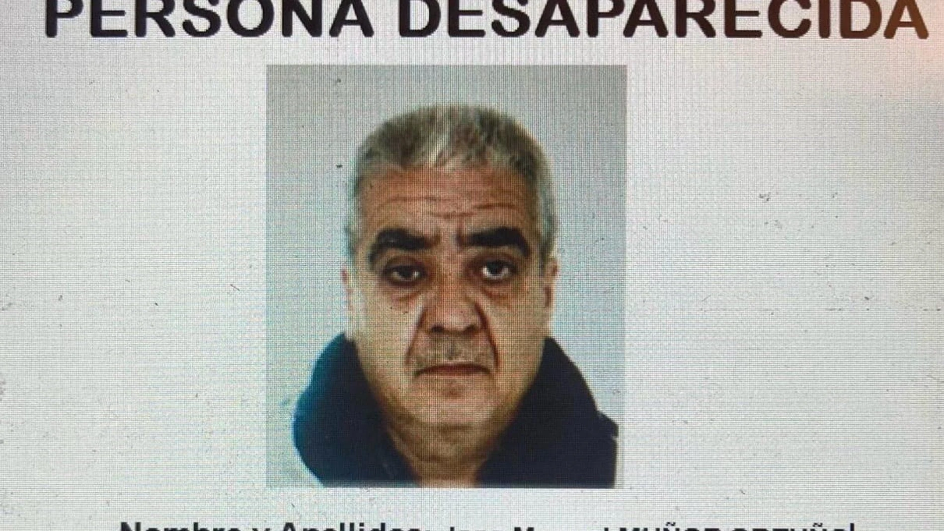 MURCIA.-Policía Nacional difunde la foto del hombre desaparecido en Alcantarilla y pide la colaboración ciudadana