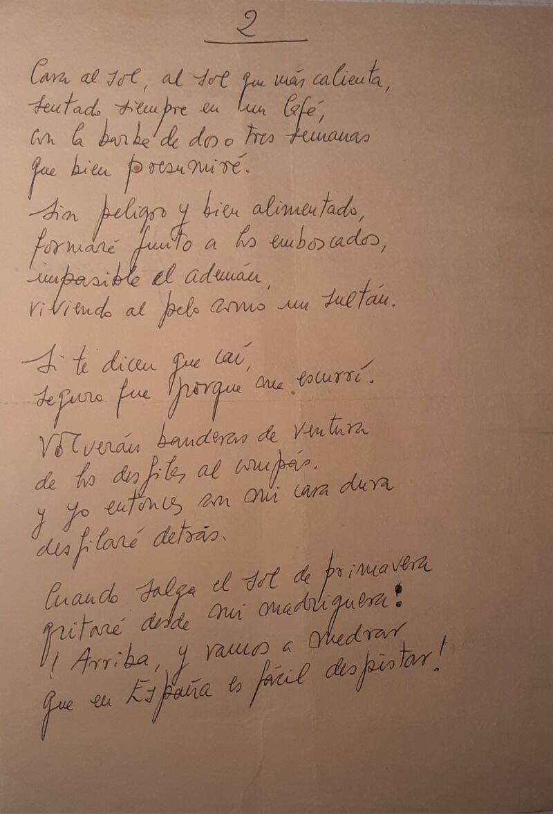 El manuscrito aparecido en el archivo de Juan Marsé