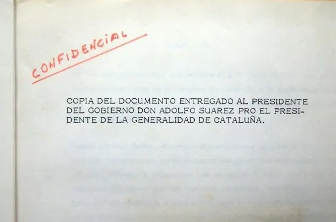 Los documentos confidenciales de Suárez y Tarradellas sobre la Generalitat, en venta