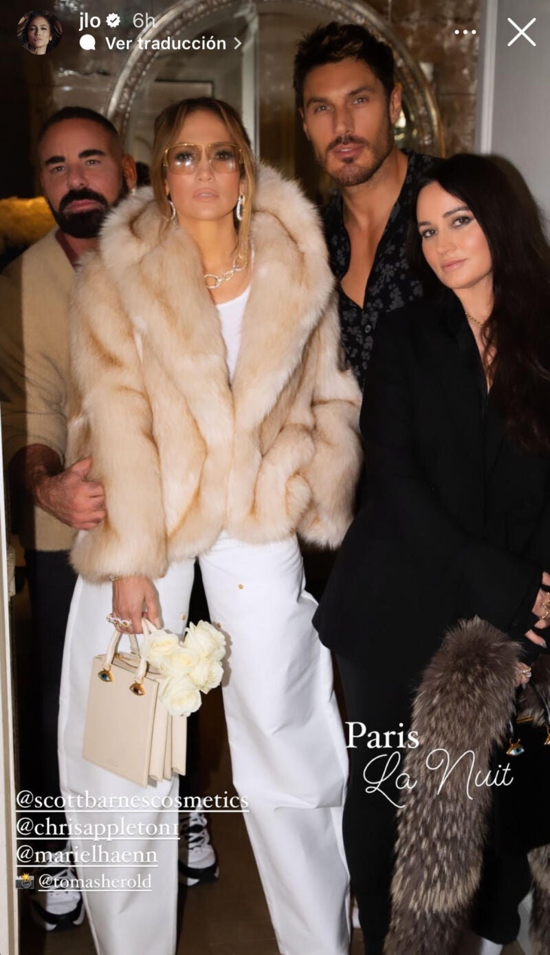 Jennifer Lopez en Paris.