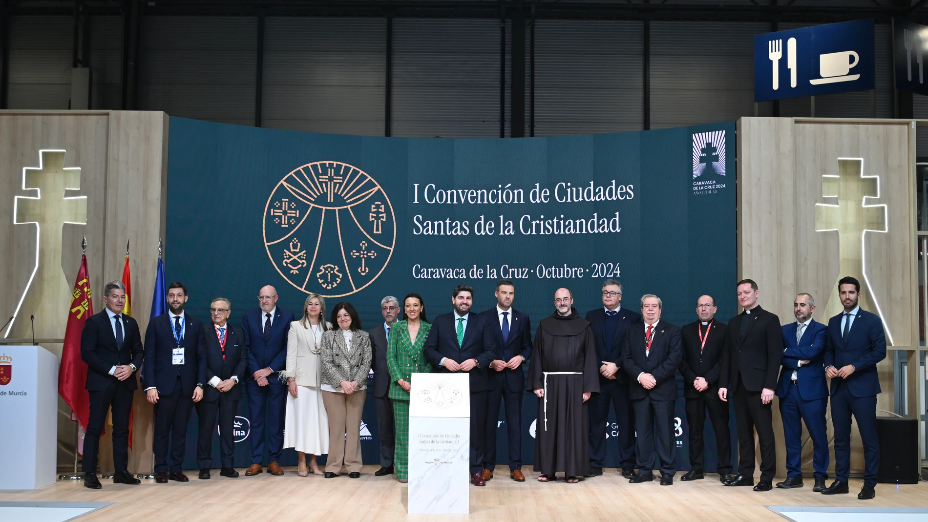 El jefe del Ejecutivo regional, Fernando López Miras, preside en Fitur el acto de presentación de la primera Convención de las Ciudades Santas de la Cristiandad