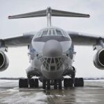 El avión militar ruso Ilyushin Il-76 derribado en Belgorod