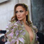 Jennifer Lopez a su llegada al desfile de Elie Saab.