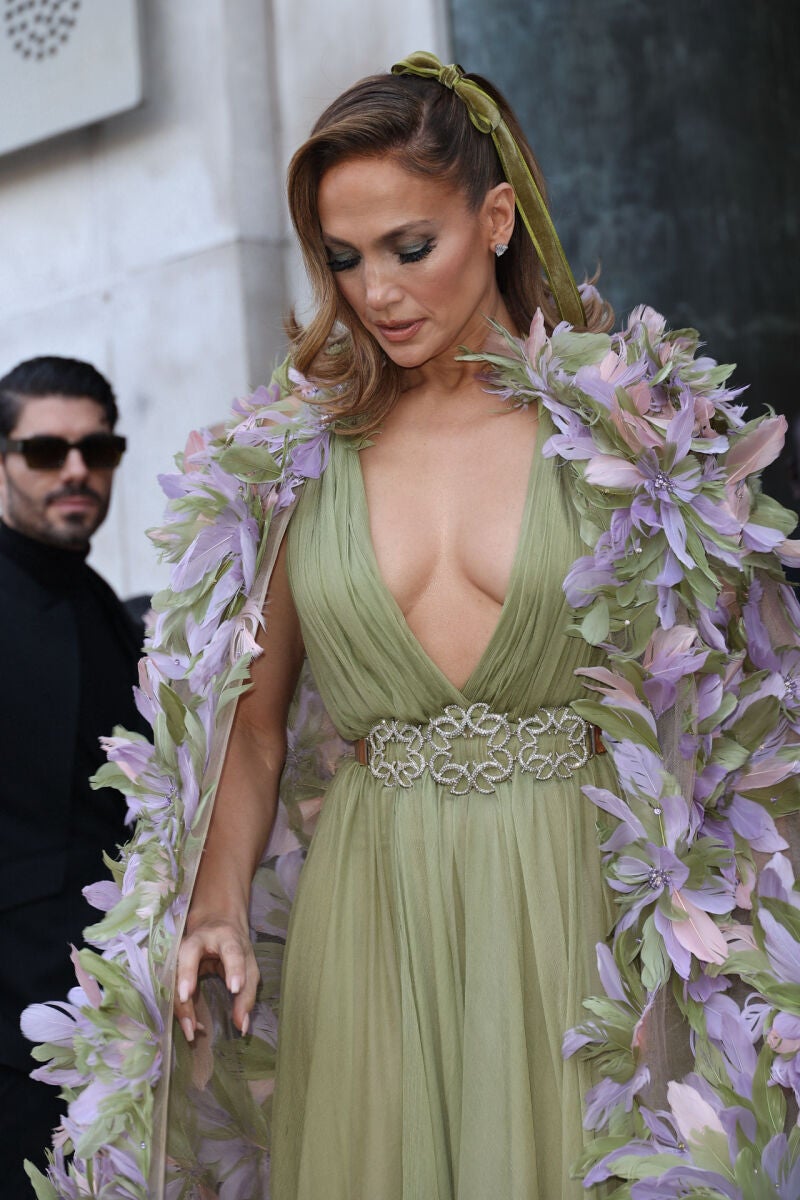 Jennifer Lopez en el desfile de Elie Saab.