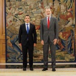 Felipe VI recibe al presidente de Ecuador, Daniel Noboa