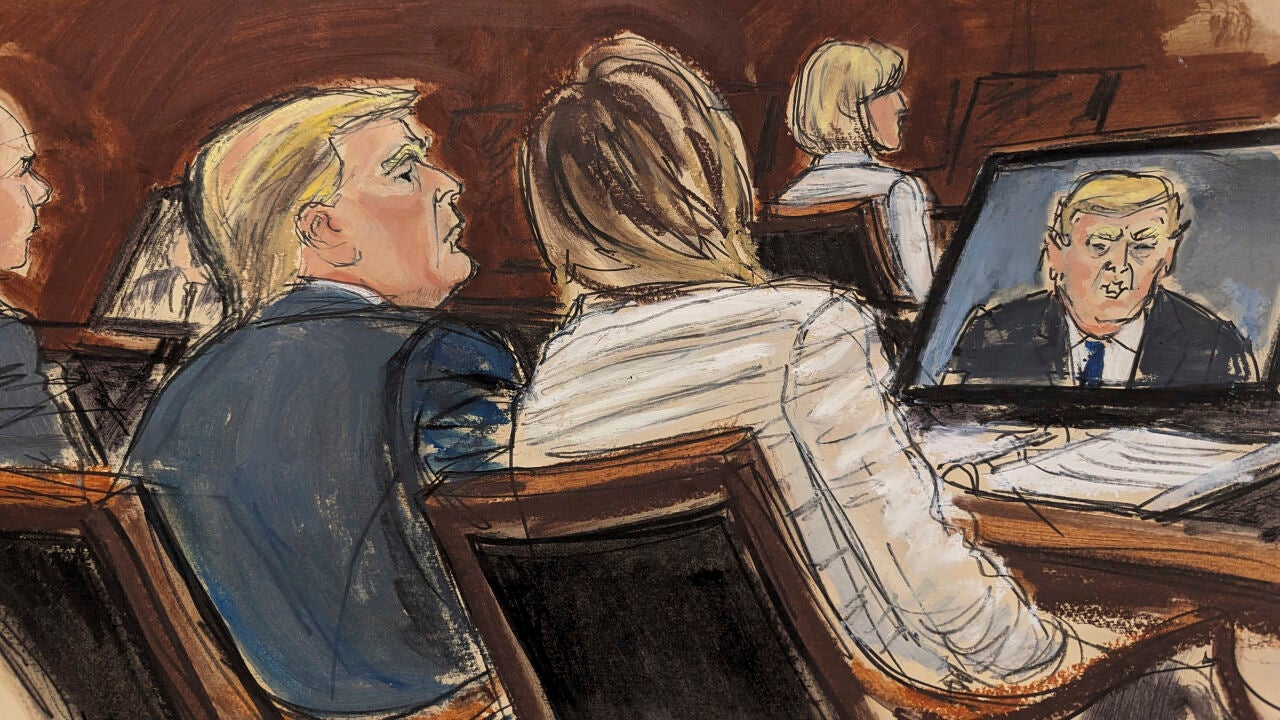 作家E・ジーン・キャロルが起こした名誉毀損訴訟でトランプ氏が証言