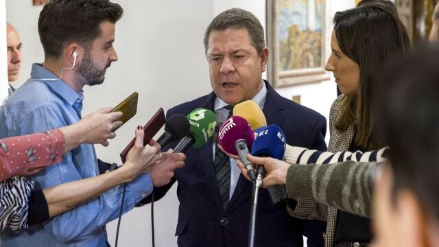 El presidente de Castilla-La Mancha, Emiliano García-Page, ayer en Toledo