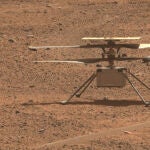 Ingenuity en una imagen tomada desde el rover Perseverance el 2 de agosto de 2023.