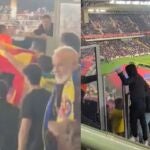 Nuevo lío con la bandera de España en el Barça-Villarreal: Acabaron a tortas