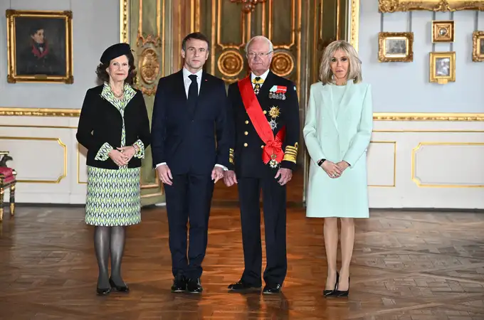 Carlos Gustavo y Silvia de Suecia reciben al matrimonio Macron con un gesto nostálgico