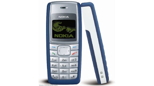 Nokia 1110, el segundo móvil más vendido de la historia.
