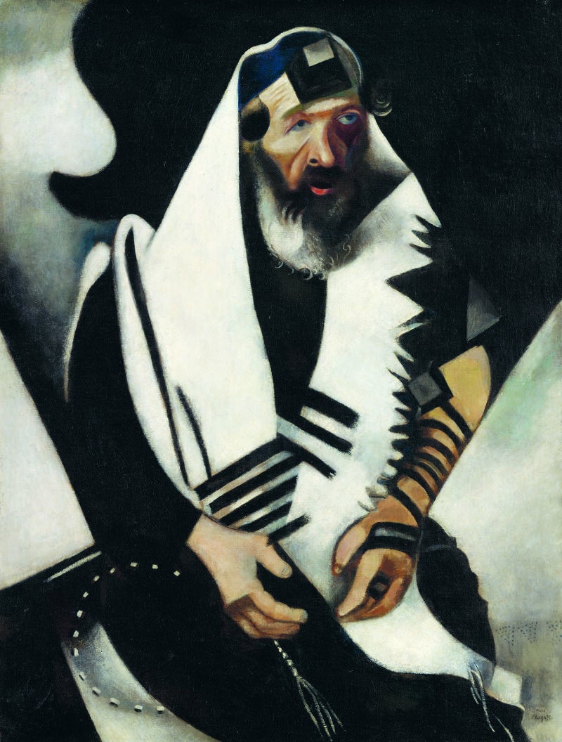 &quot;Rabino en blanco y negro&quot; (1923), de Marc Chagall
