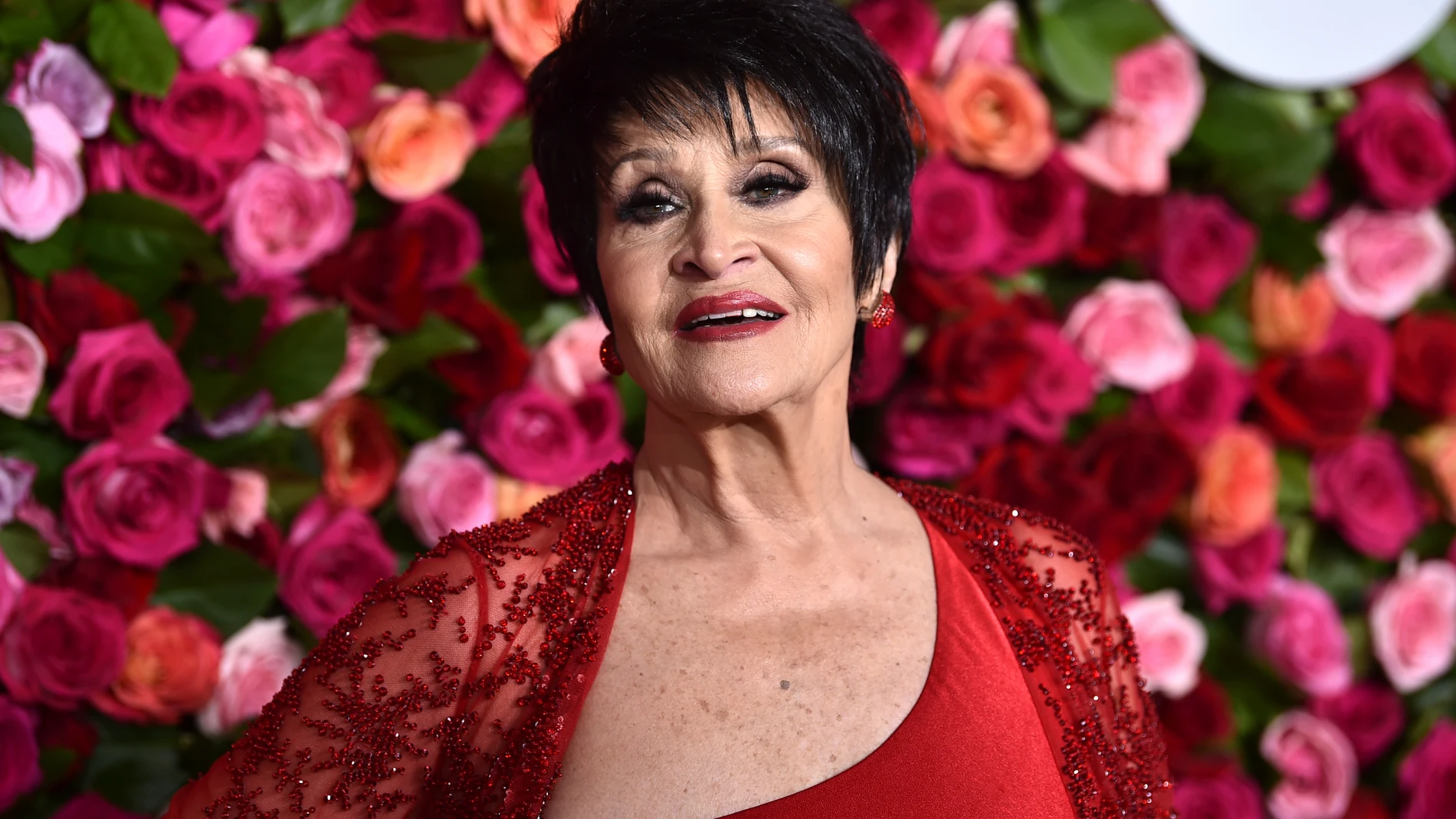 FILE - Chita Rivera arrives at the 72nd annual Tony Awards at Radio City Music Hall on Sunday, June 10, 2018, in New York. Rivera, the Tony Award-winning dancer, singer and actress who forged a path for Latina artists, has died at 91. Rivera's death was announced by her daughter, Lisa Mordente, who said she died in New York after a brief illness. (Photo by Evan Agostini/Invision/AP, File)