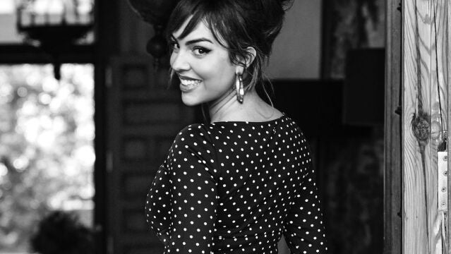Georgina Rodríguez con vaqueros blancos.
