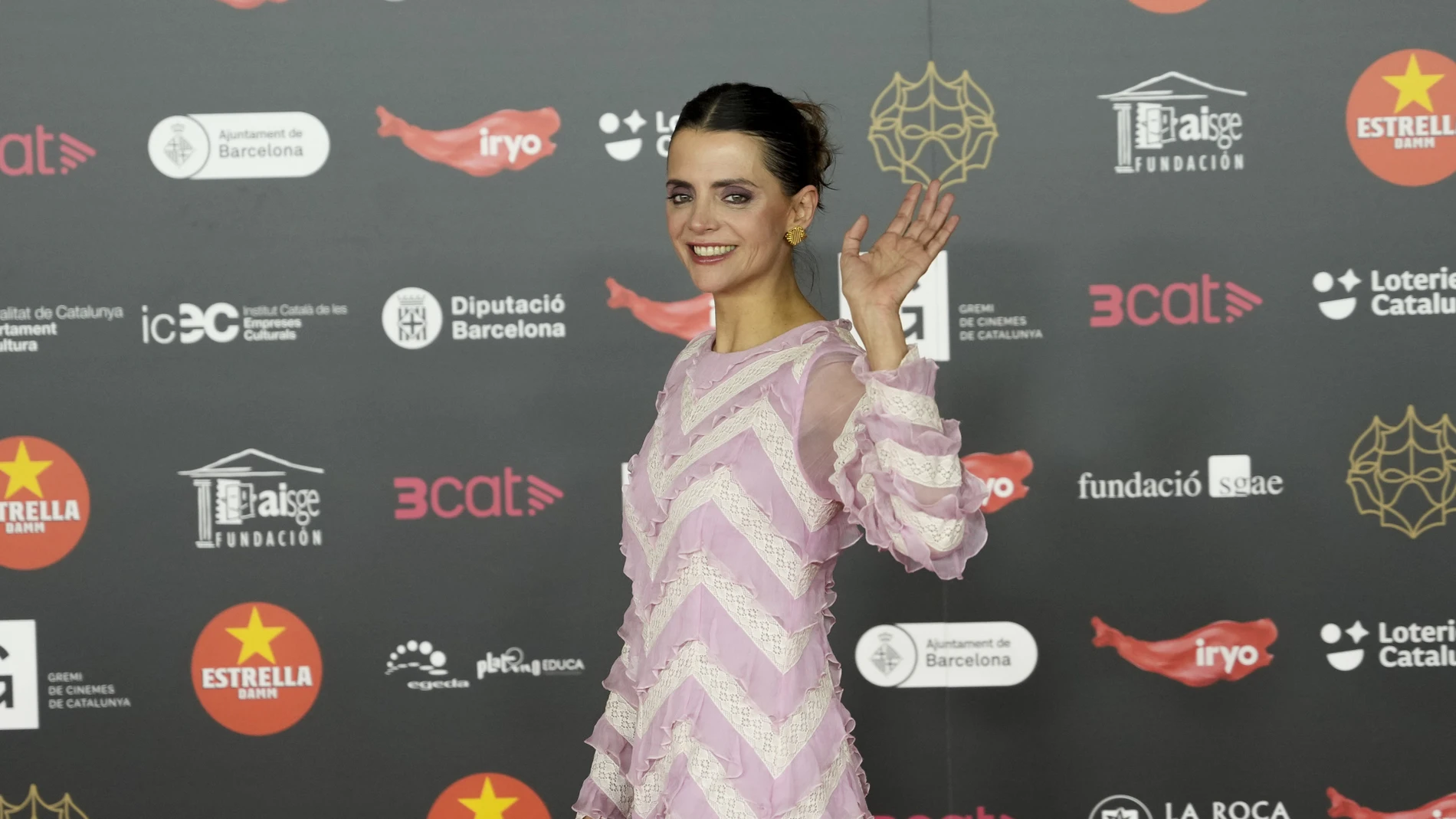 Macarena Gómez en la alfombra roja de los Premios Gaudí.