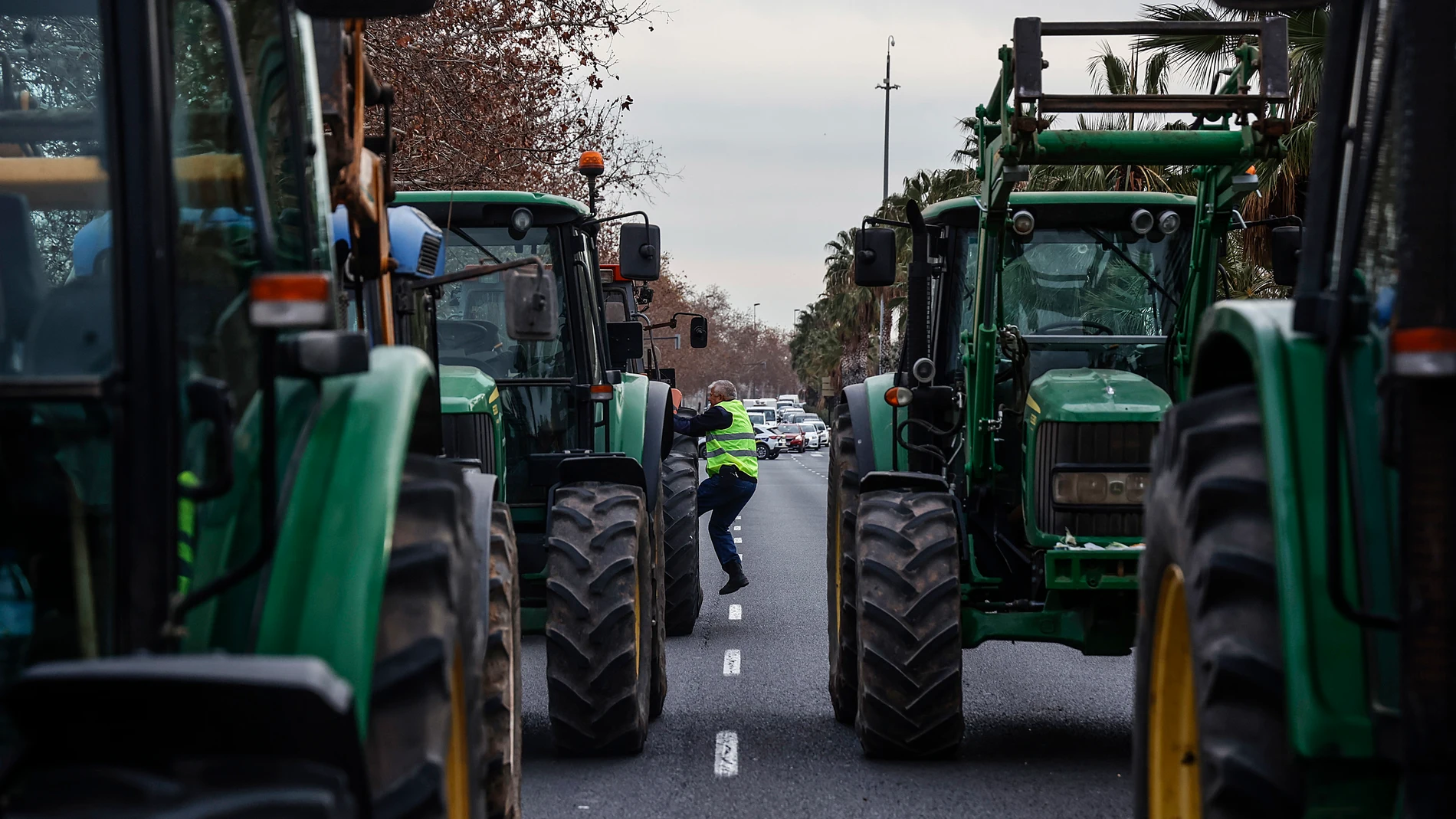 Protesta de agricultores en València ROBER SOLSONA / EUROPA PRESS 06/02/2024