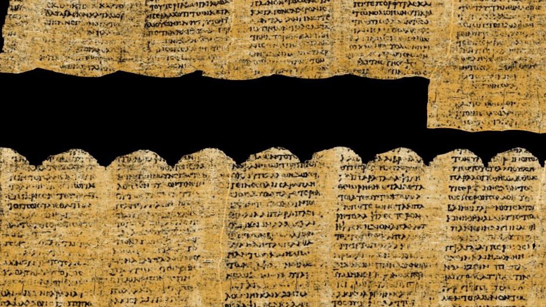 Frasgmentos de papiro devuletos a la lectura VESUBIUS CHALLENGE 06/02/2024