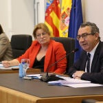 El presidente de la Diputación de Alicante, Toni Pérez, en el pleno de hoy en el que se han aprobado los presupuestos para 2024.