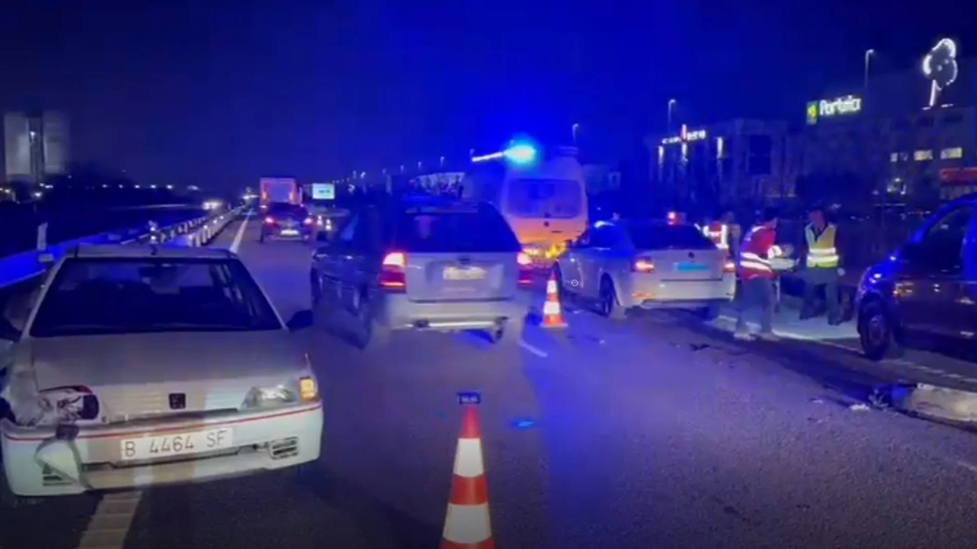 Muere una persona tras colisionar dos vehículos en la A-55 en O Porriño (Pontevedra)