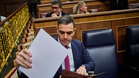 El presidente Pedro Sánchez, ayer en el Congreso