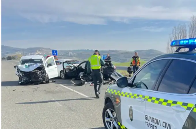 Accidente de tráfico en Navarra provocado por las tractoradas