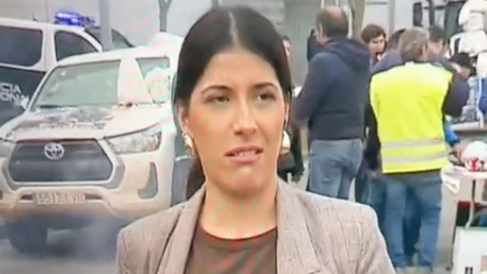 La reportera Ana Duarte, de Castilla y León Televisión (CyLTV)