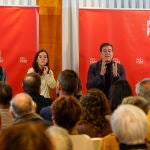 Besteiro, durante el encuentro de hoy en A Coruña. 