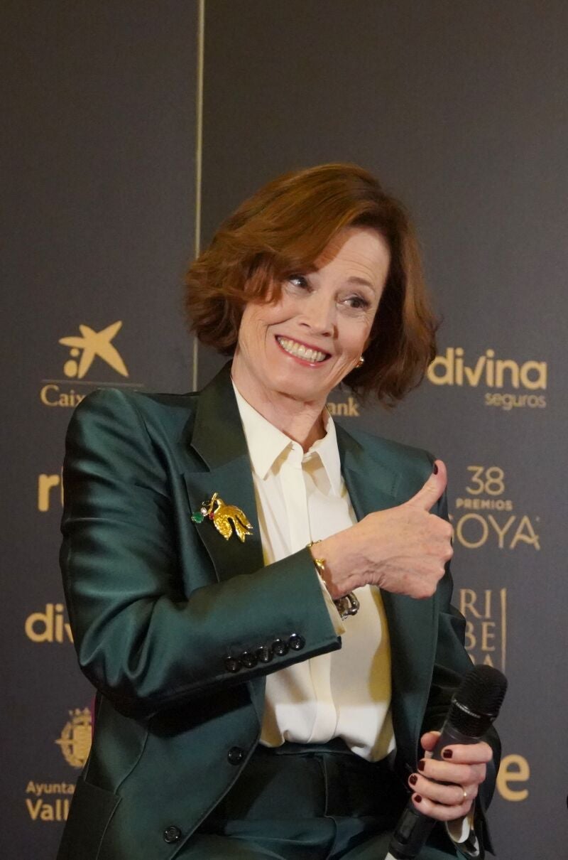 Sigourney Weaver en la rueda de prensa