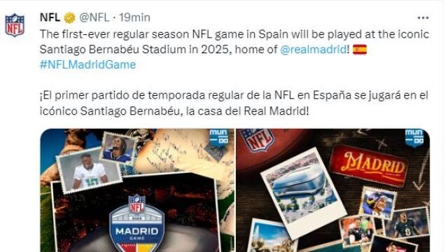 La NFL jugará en el Santiago Bernabéu