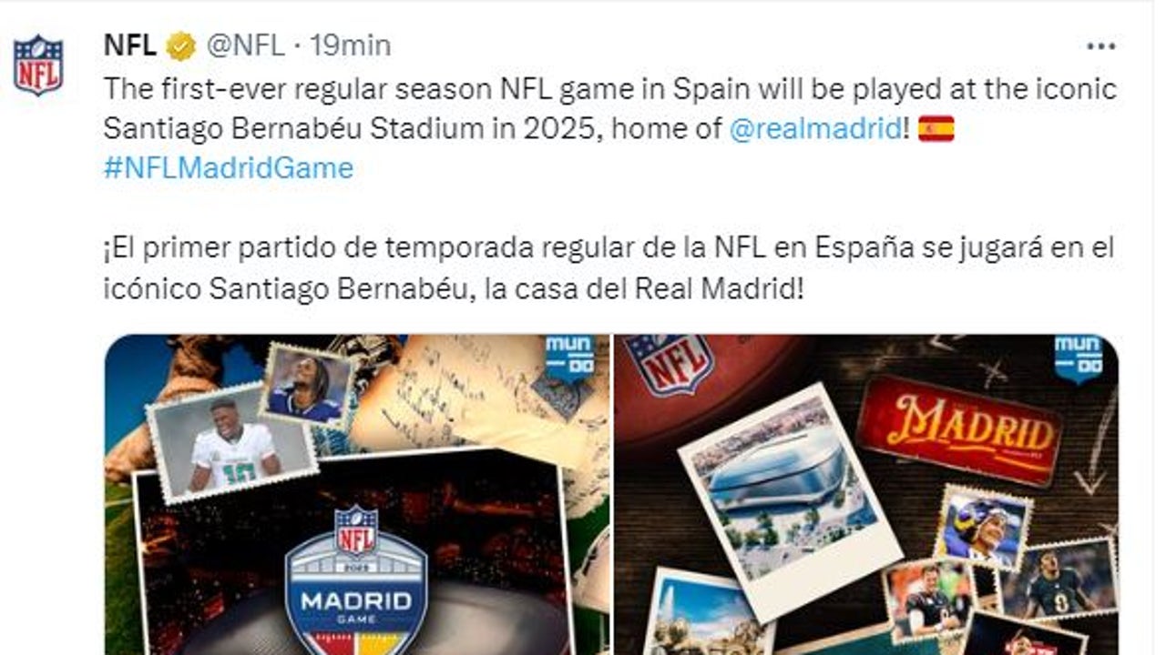The NFL will play at the Santiago Bernabéu