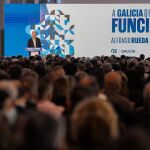 Rueda, hoy, en un acto sectorial de Educación celebrado en la Ciudad de la Cultura. 