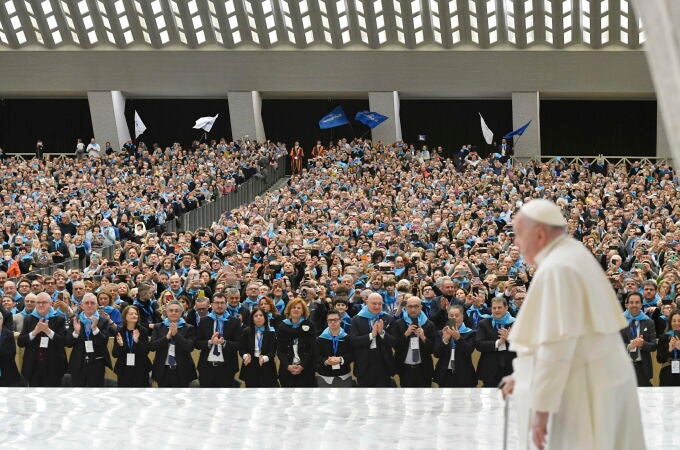 Pope Francisí audience with Confartigianato members in Vatican