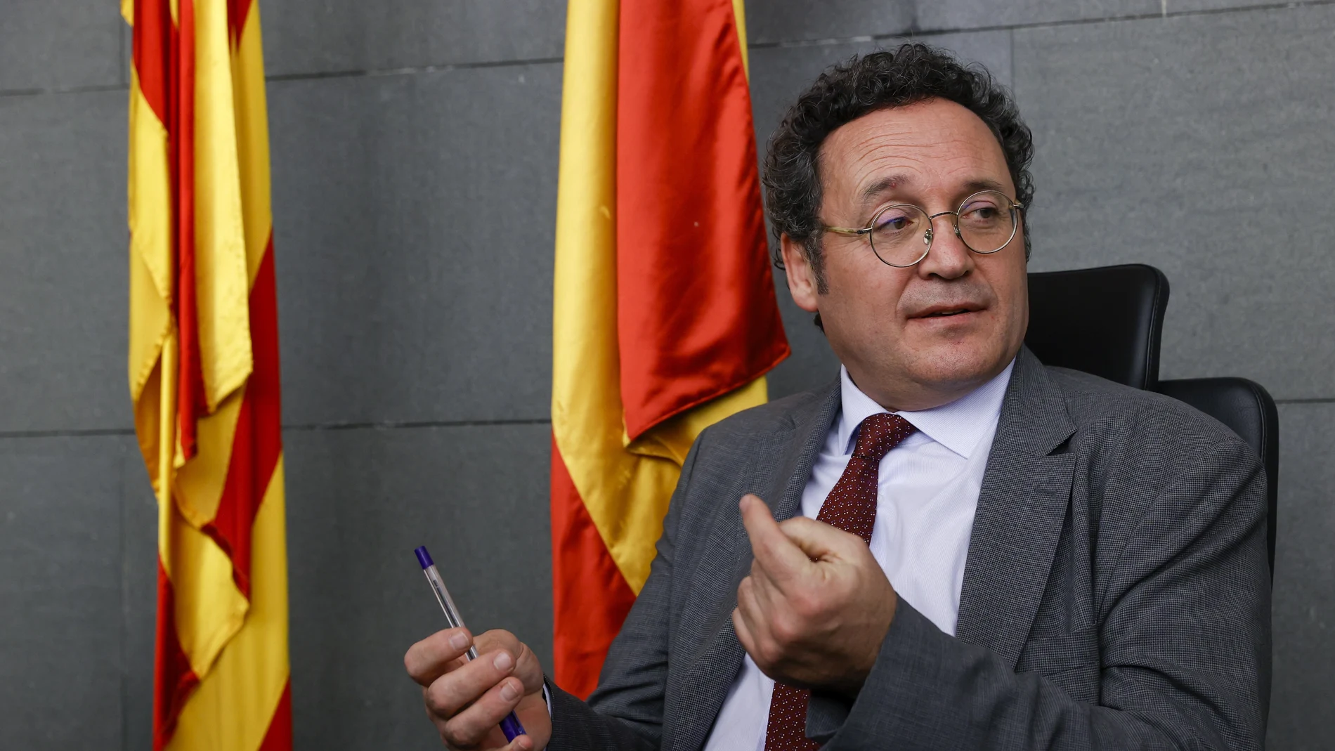 El fiscal general del Estado, Álvaro García Ortiz, momentos antes de presidir la Junta de Fiscales celebrada este miércoles en la Ciutat de la Justicia de Barcelona.