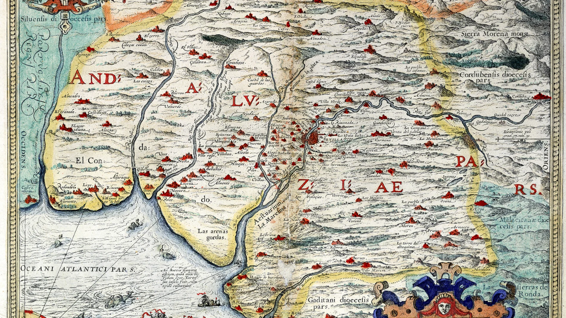 Primer mapa impreso de Andalucía