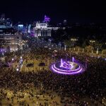 MADRID.-El feminismo volverá a separarse el 8M en Madrid: una marcha quiere salir desde Cibeles y la otra desde Atocha