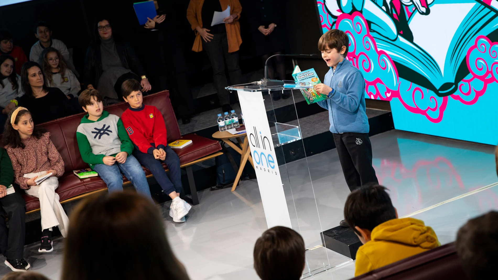 Concurso de los pequeños gigantes de la lectura que representaran a la Comunidad de Madrid en el concurso de lectura a nivel nacional. © Jesús G. Feria.