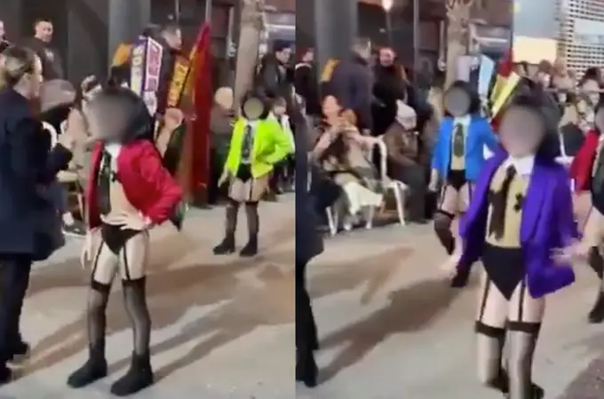 Controversia en el Carnaval de Torrevieja por un desfile en el que varios menores vistieron pezoneras, ligueros y tacones altos 