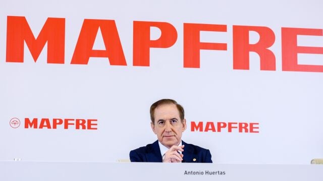 El presidente de Mapfre, Antonio Huertas, durante la presentación de resultados de Mapfre, en su sede de Madrid, a 14 de febrero de 2024, en Madrid (España). 