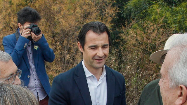El alcalde de Torrevieja, Eduardo Dolón, hoy en el acto de la desaladora en el que no le han dejado participar