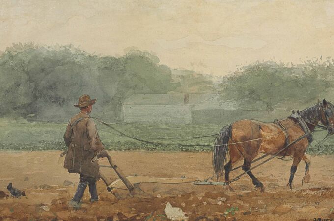 "Hombre arando" (1878), de Homer Wislow