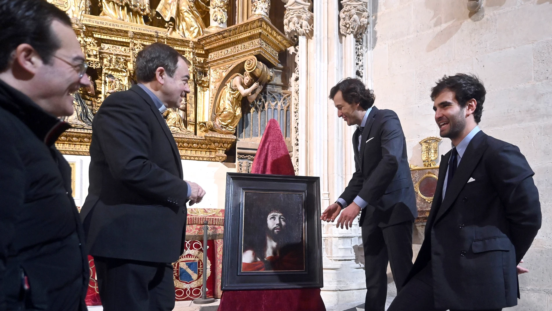 Presentación de la pintura en la catedral de Burgos