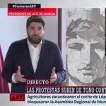 El presidente murciano, Fernando López Miras, en una entrevista en Al Rojo Vivo