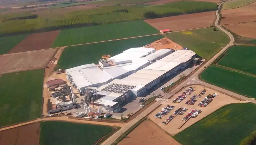 Foto aerea de la fábrica