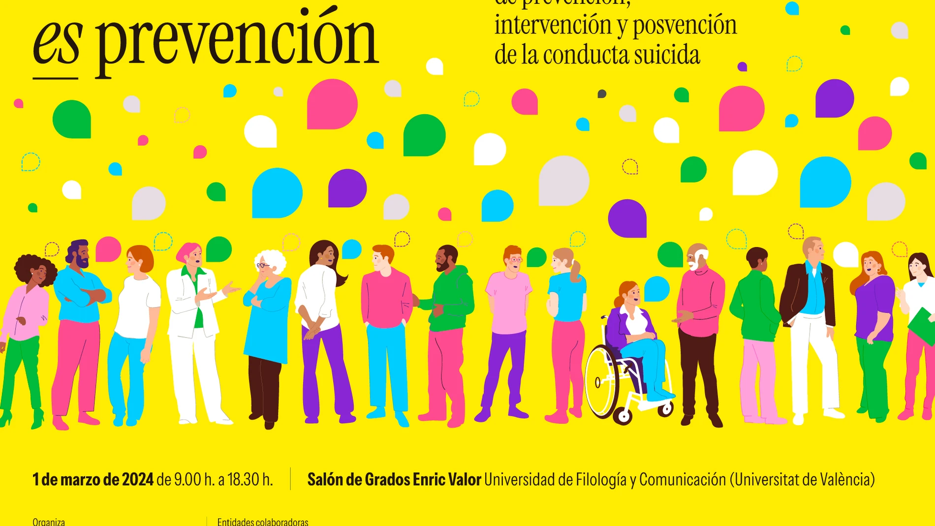 Más de 100 profesionales abordarán los retos en prevención del suicidio desde la comunicación en Valencia