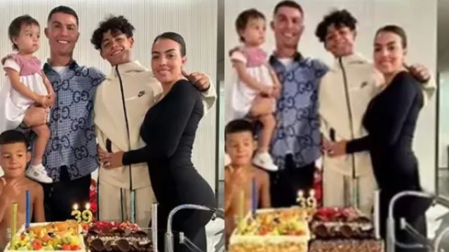 Escándalo en Irán: recortan el culo de Giorgina en la foto del cumpleaños de Cristiano