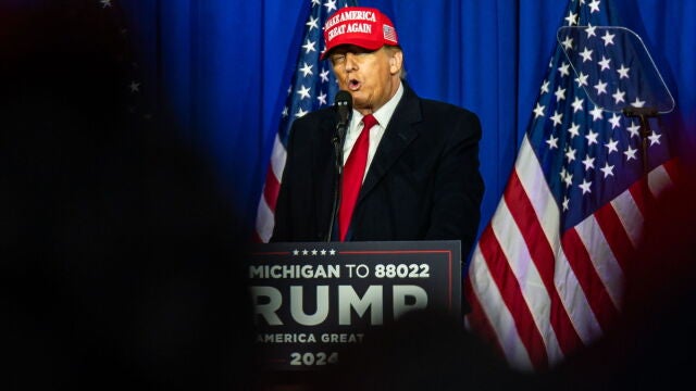 Mitin electoral de Donald Trump en Michigan