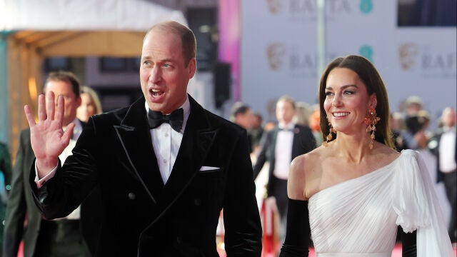 El príncipe Guillermo y Kate Middleton durante los premios Bafta del 2023